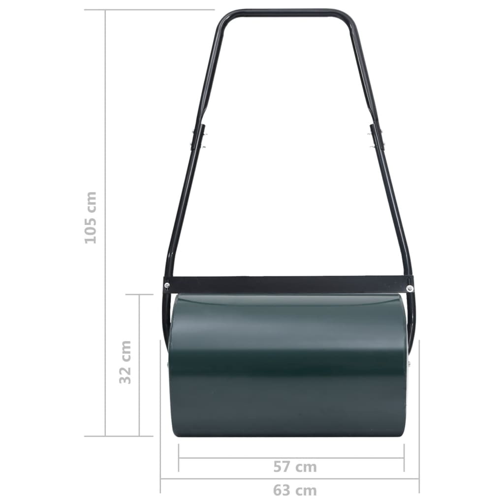 zöld és fekete gyephenger 63 cm 50 L