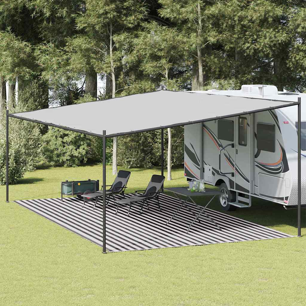 antracitszürke és fehér HDPE sátorszőnyeg 400x800 cm