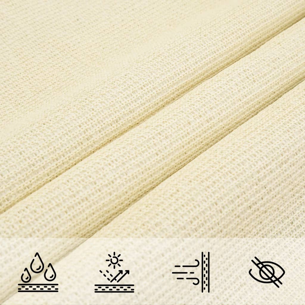 krémszínű HDPE napvitorla 160 g/m² 4,5 x 4,5 m