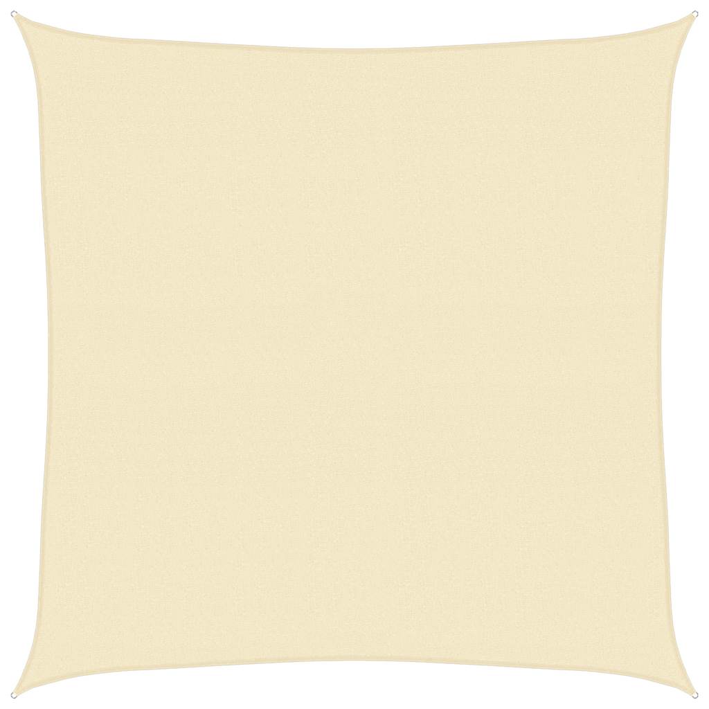 krémszínű HDPE napvitorla 160 g/m² 7 x 7 m