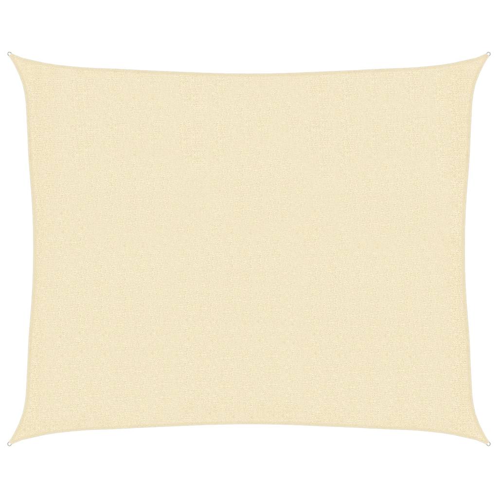 krémszínű HDPE napvitorla 160 g/m² 2,5 x 3 m