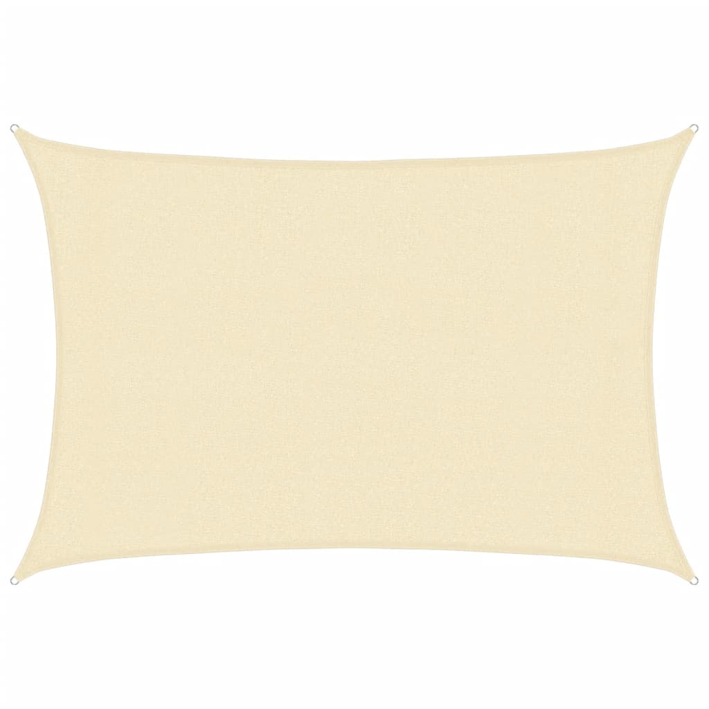 krémszínű HDPE napvitorla 160 g/m² 3 x 4 m