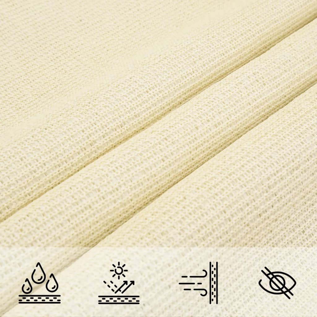 krémszínű HDPE napvitorla 160 g/m² 3 x 6 m