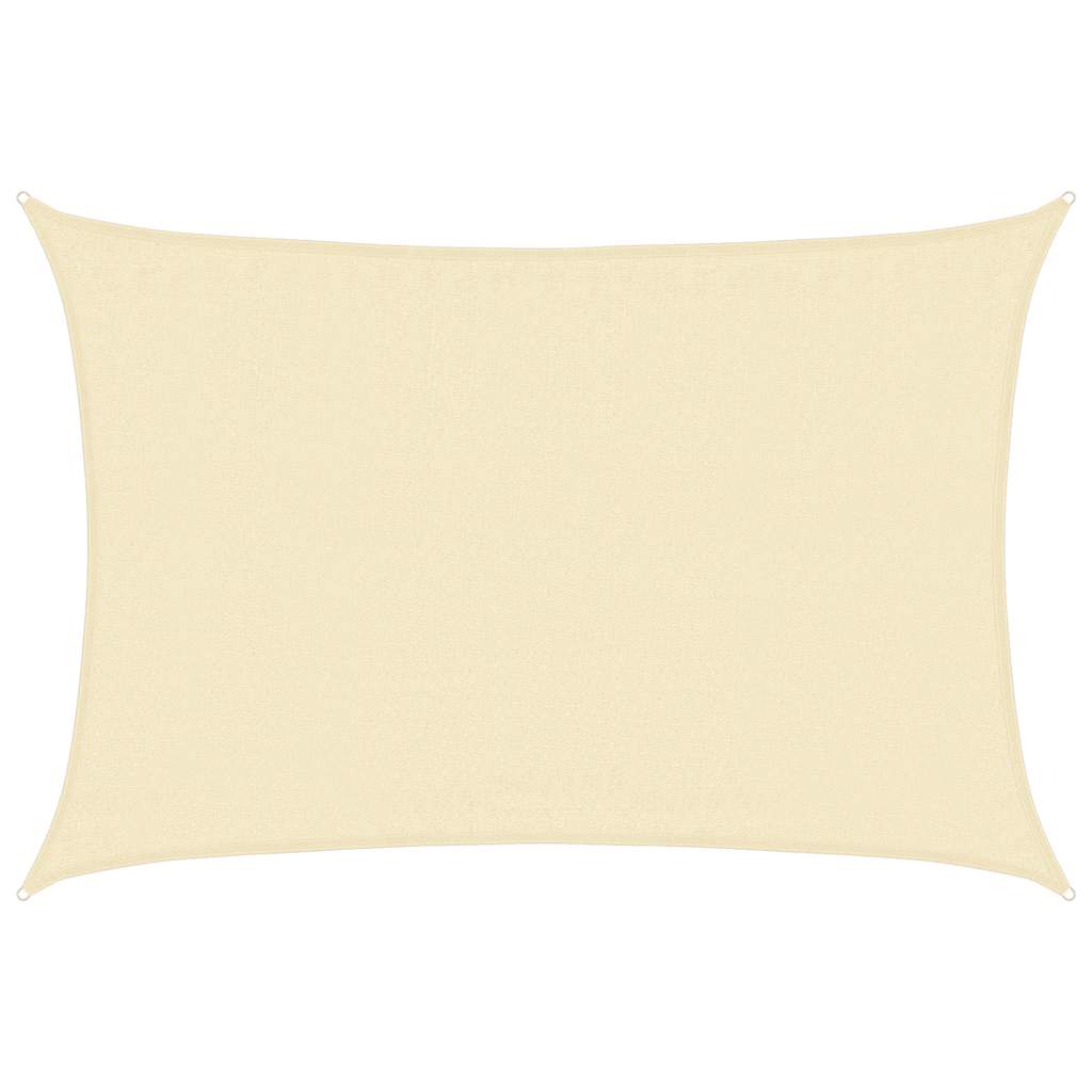 krémszínű HDPE napvitorla 160 g/m² 3,5 x 5 m