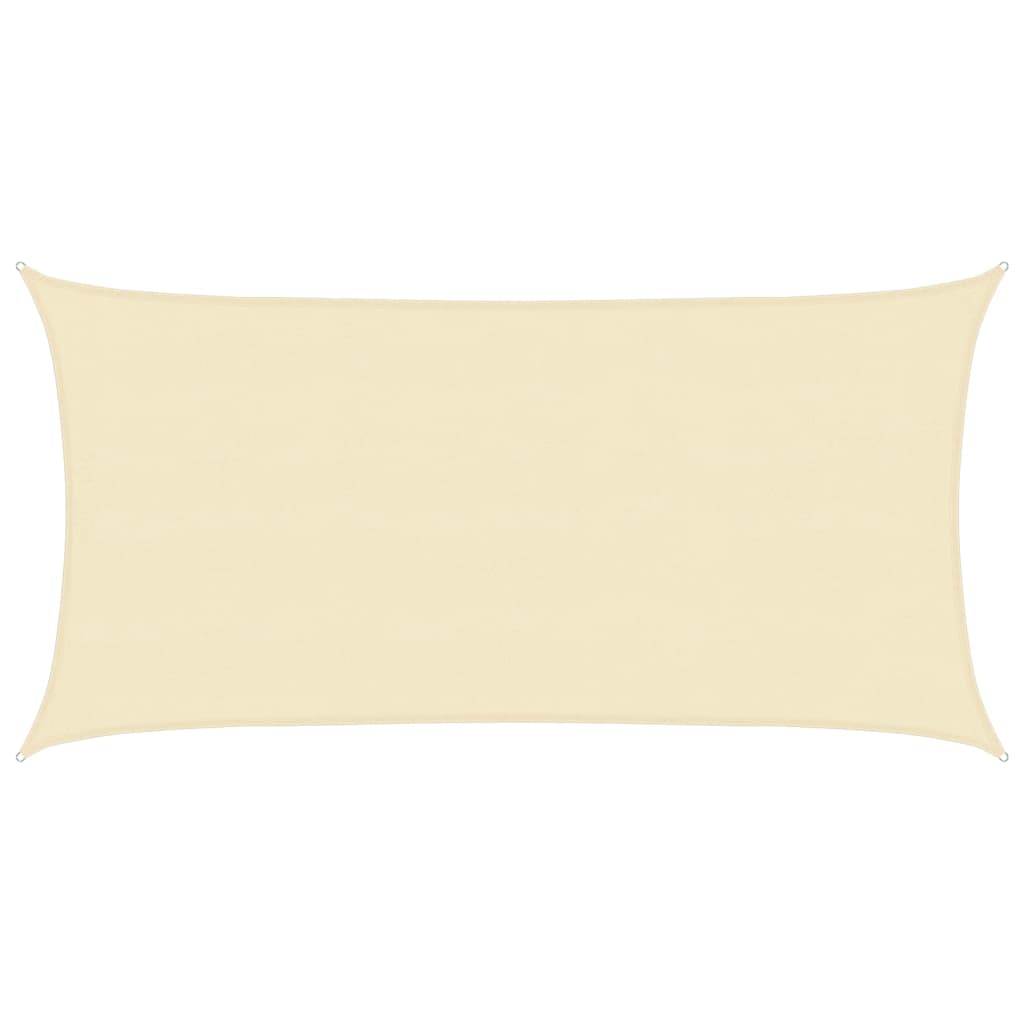 krémszínű HDPE napvitorla 160 g/m² 4 x 7 m