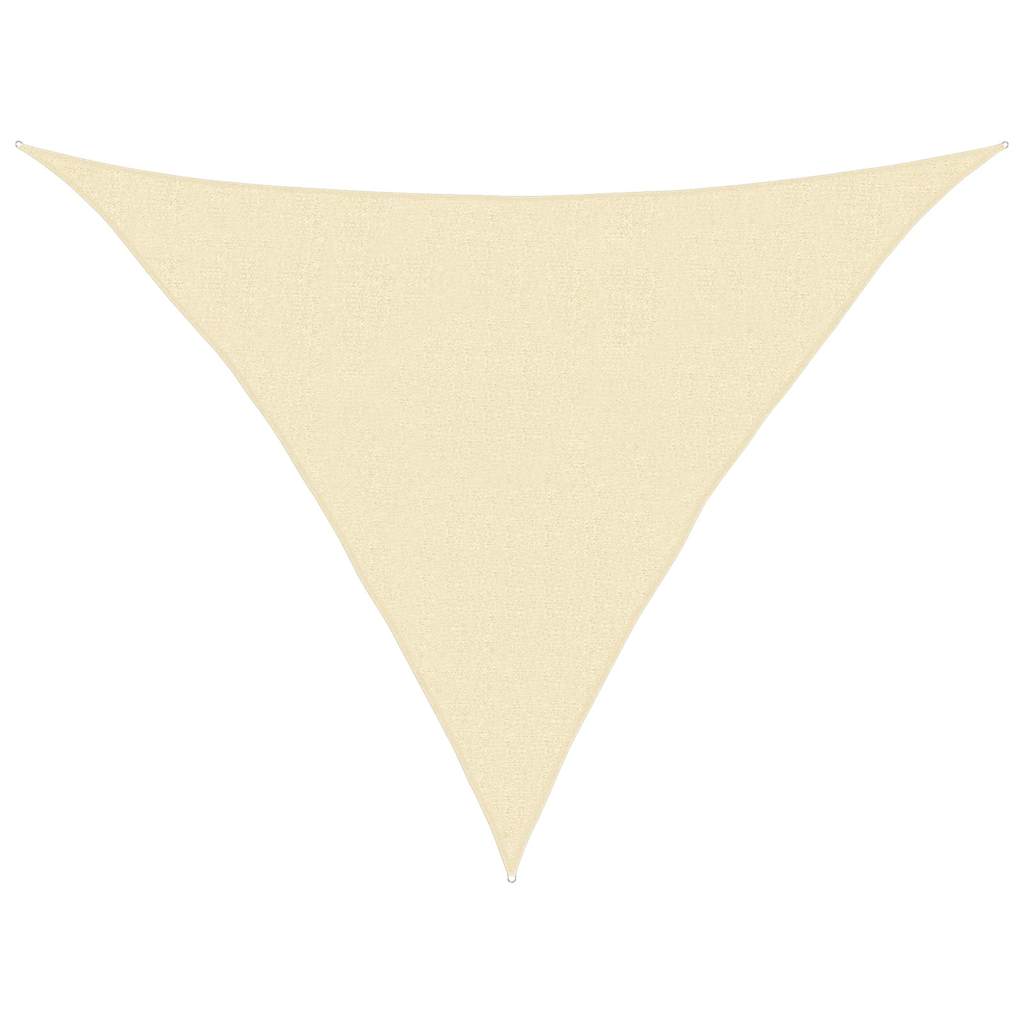 krémszínű HDPE napvitorla 160 g/m² 2,5 x 2,5 x 3,5 m
