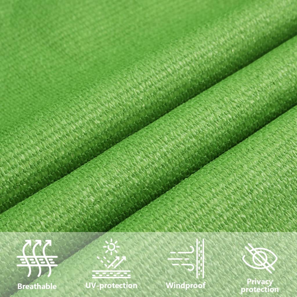 világoszöld HDPE napvitorla 160 g/m² 3 x 3 m