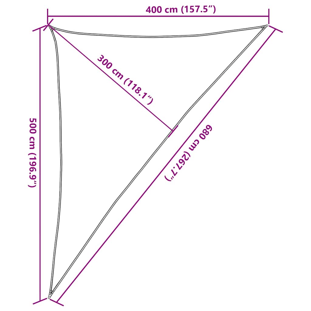 terrakotta HDPE napvitorla 160 g/m² 4 x 5 x 6,8 m
