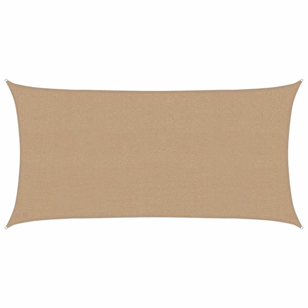 tópszínű HDPE napvitorla 160 g/m² 2 x 4 m