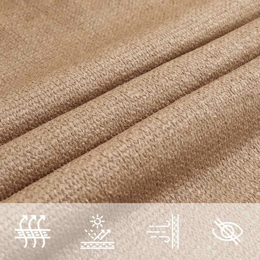 tópszínű HDPE napvitorla 160 g/m² 2,5 x 4 m