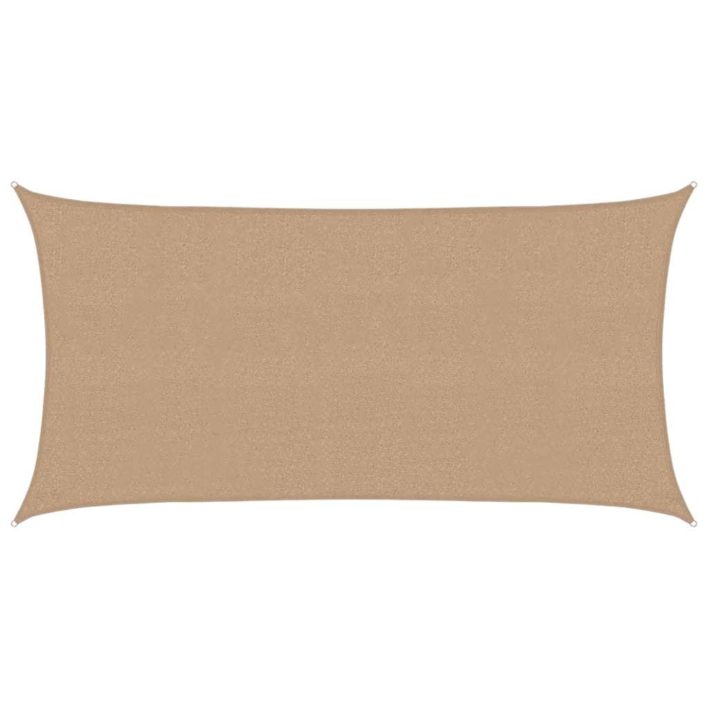 tópszínű HDPE napvitorla 160 g/m² 2,5 x 5 m