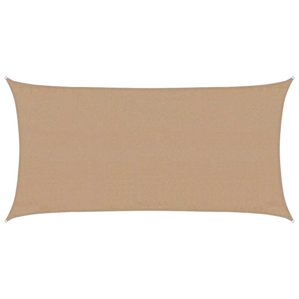 tópszínű HDPE napvitorla 160 g/m² 3 x 6 m