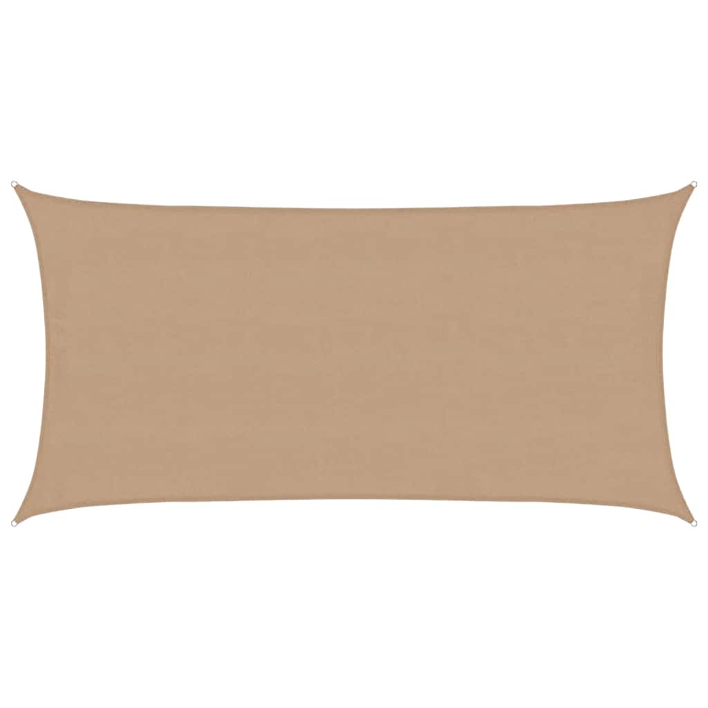 tópszínű HDPE napvitorla 160 g/m² 4 x 7 m