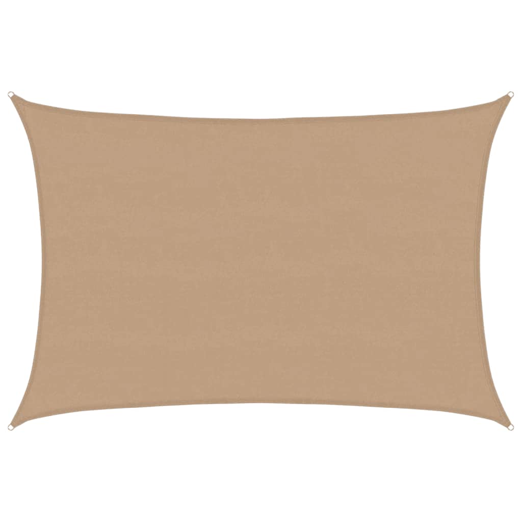 tópszínű HDPE napvitorla 160 g/m² 5 x 7 m