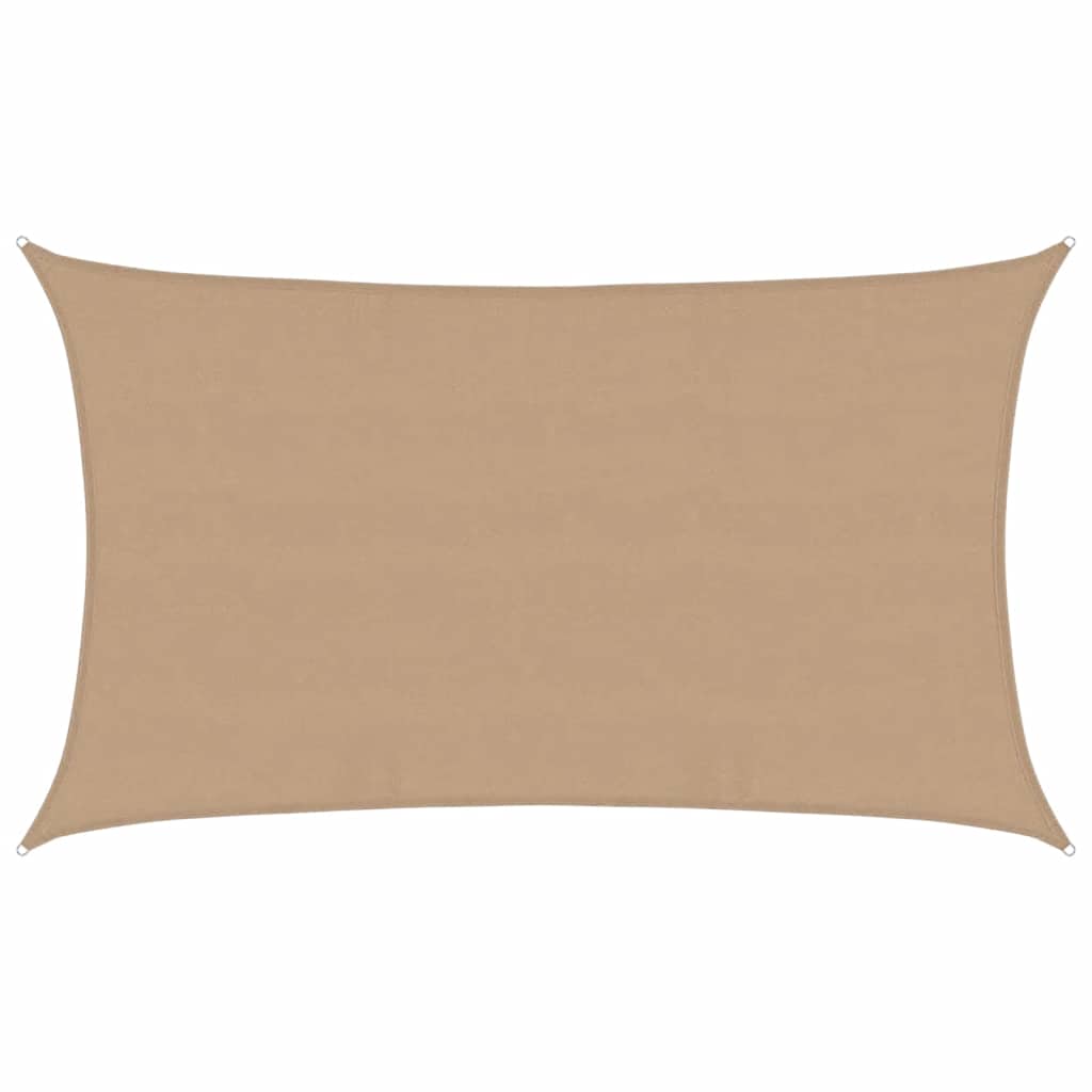 tópszínű HDPE napvitorla 160 g/m² 5 x 8 m