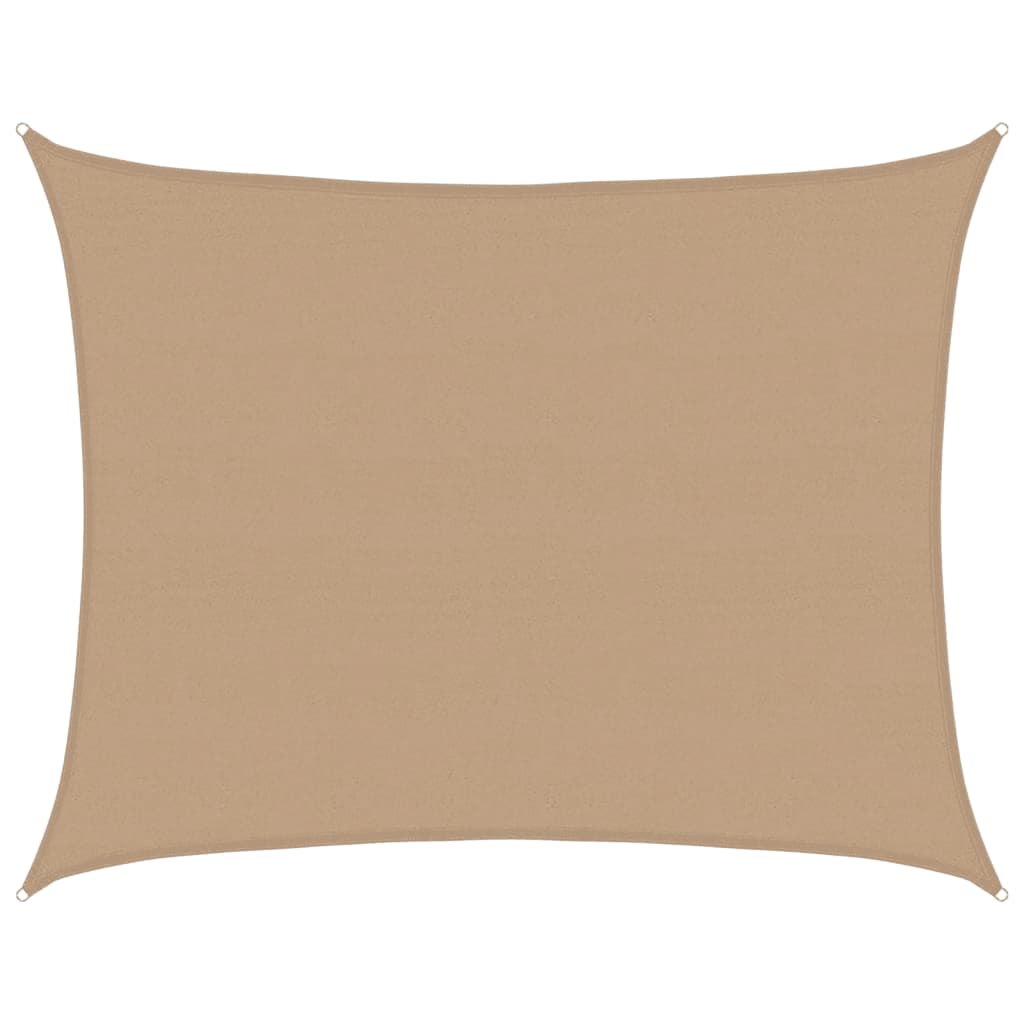 napellenző vitorla 160 g/m² bézs 6 x 8 m HDPE