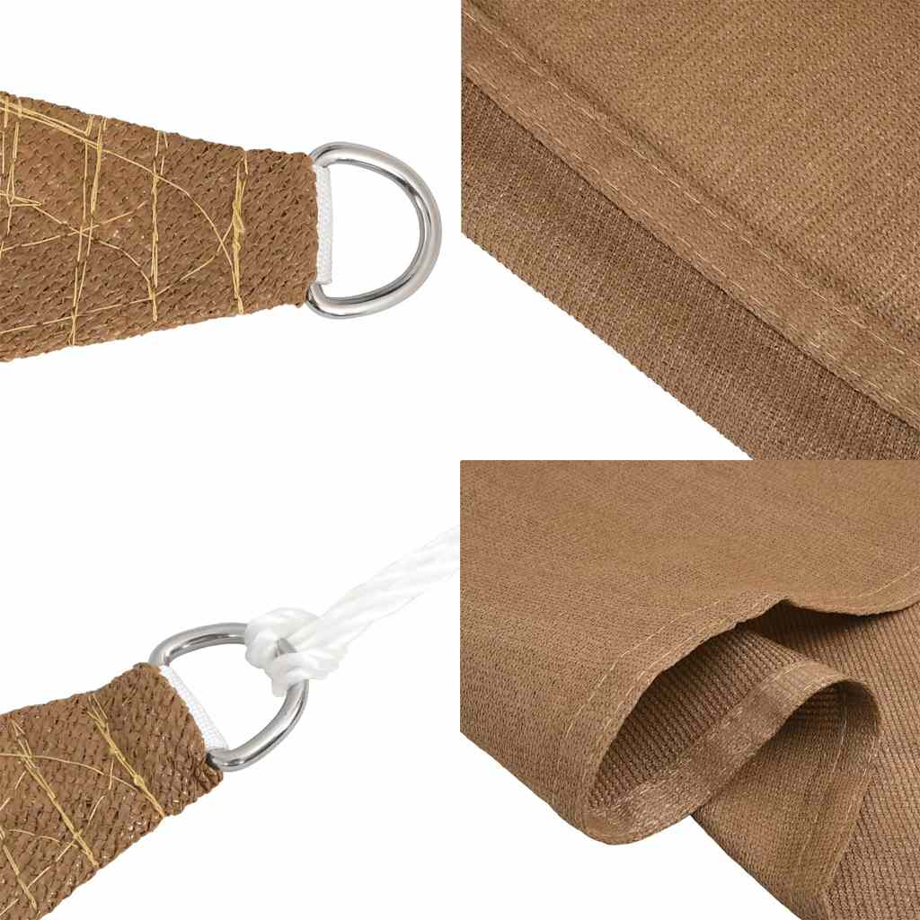 napellenző vitorla 160 g/m² bézs 6 x 8 m HDPE
