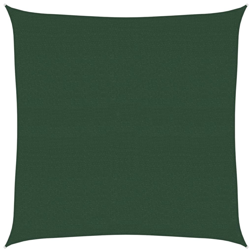 sötétzöld HDPE napvitorla 160 g/m² 5 x 5 m