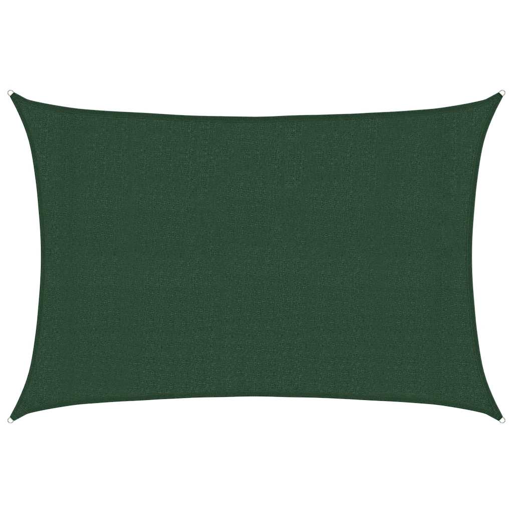 sötétzöld HDPE napvitorla 160 g/m² 3 x 4,5 m