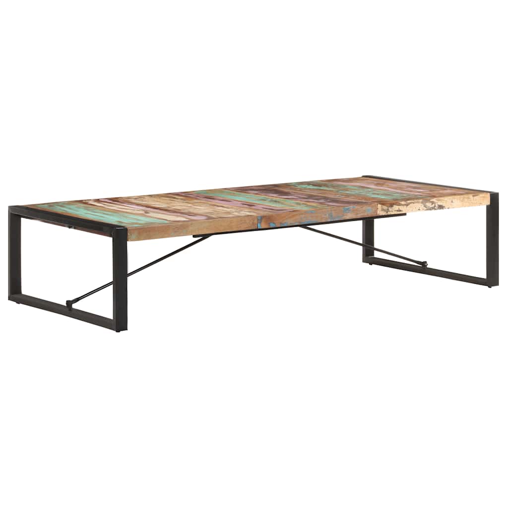 tömör újrahasznosított fa dohányzóasztal 180 x 90 x 40 cm