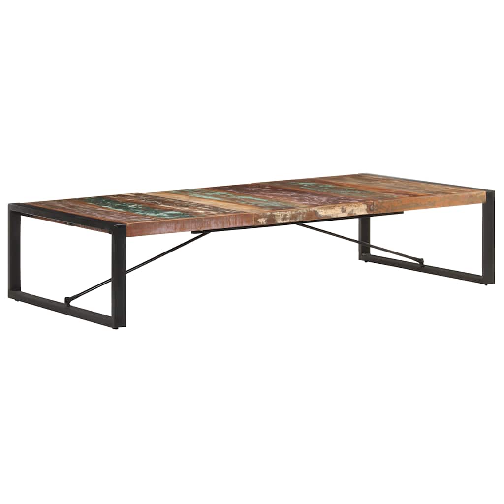 tömör újrahasznosított fa dohányzóasztal 180 x 90 x 40 cm