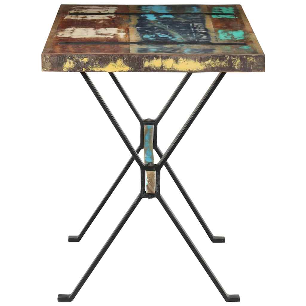 tömör újrahasznosított fa étkezőasztal 120 x 60 x 76 cm