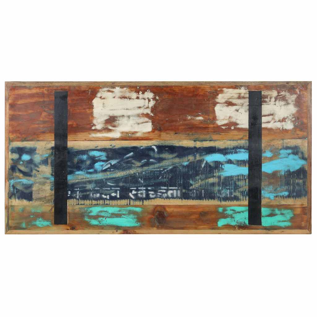 tömör újrahasznosított fa étkezőasztal 120 x 60 x 76 cm