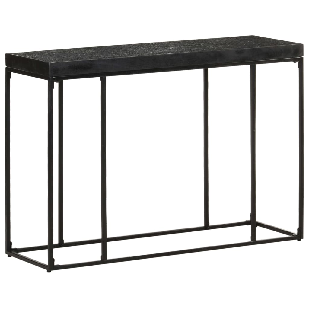 fekete tömör akácfa és mangófa tálalóasztal 110 x 35 x 76 cm