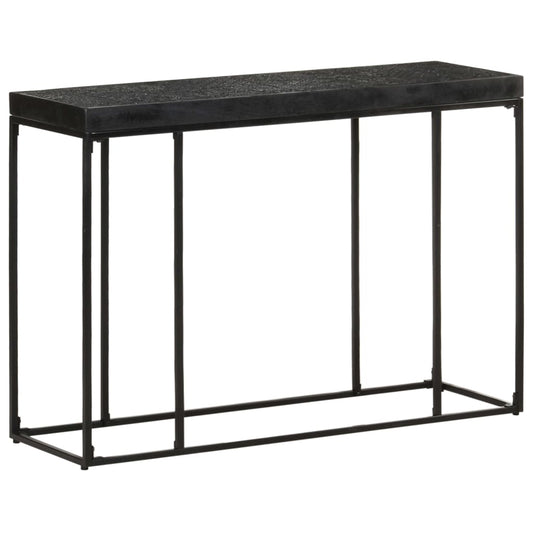 fekete tömör akácfa és mangófa tálalóasztal 110 x 35 x 76 cm