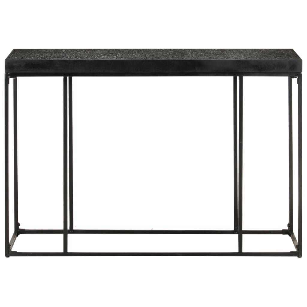 fekete tömör akácfa és mangófa tálalóasztal 110 x 35 x 76 cm