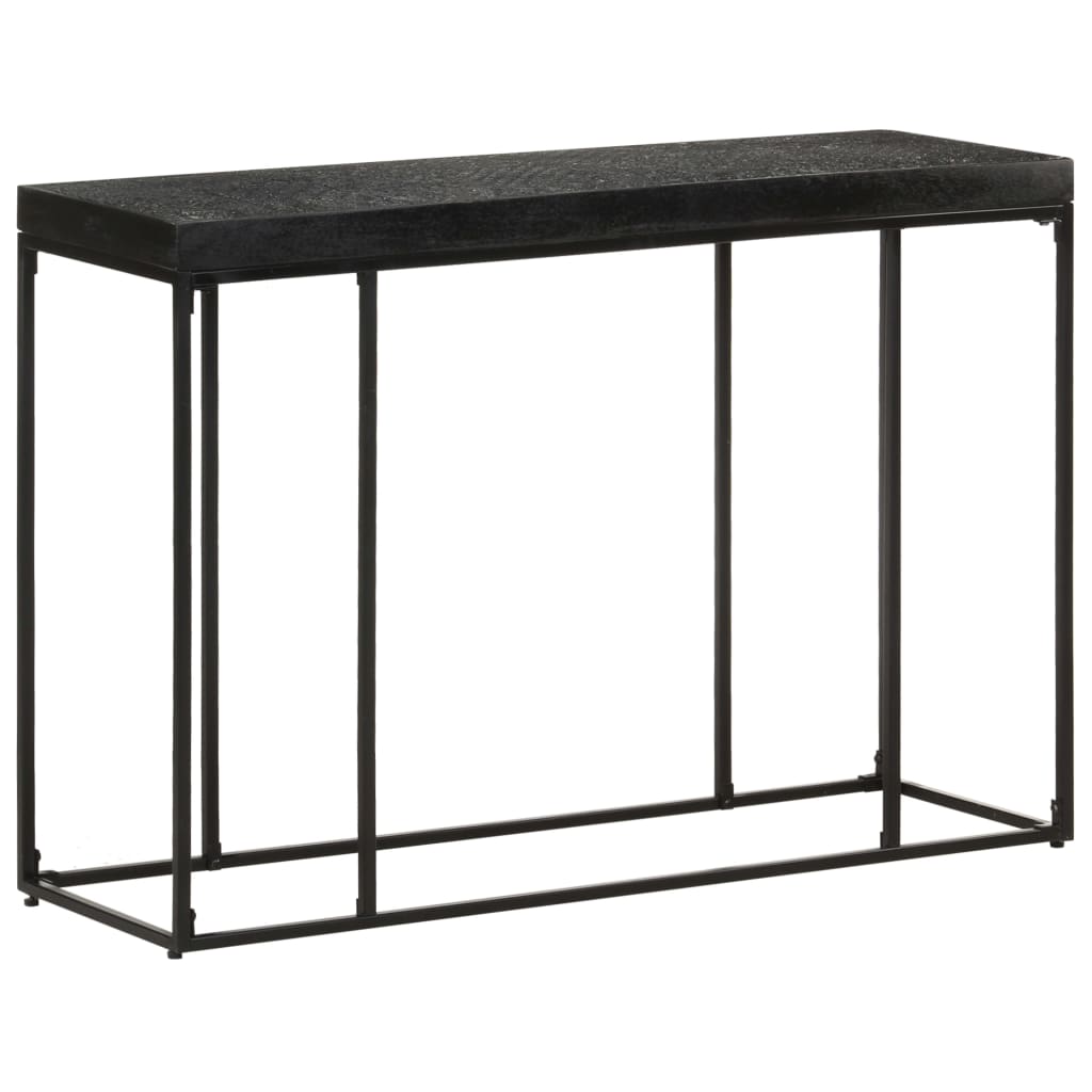 fekete tömör akácfa és mangófa tálalóasztal 110 x 35 x 76 cm