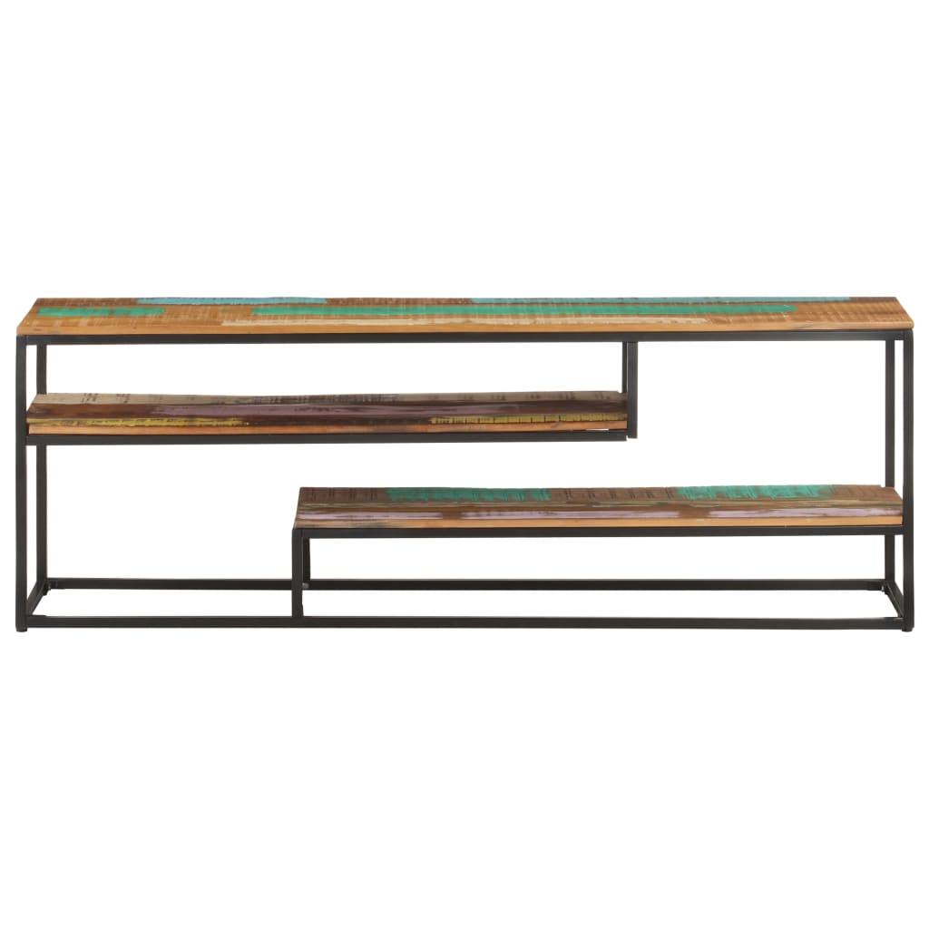 tömör újrahasznosított fa TV-szekrény 130 x 30 x 45 cm