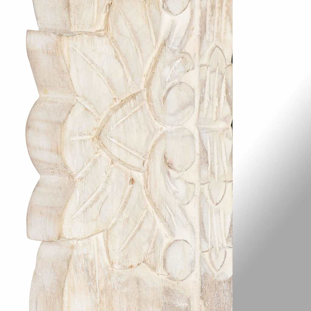 fehér tömör mangófa tükör 110 x 50 cm