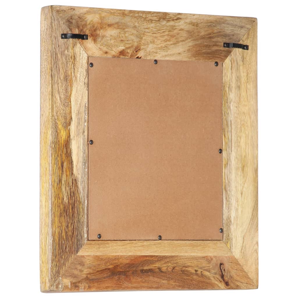kézzel faragott tömör mangófa tükör 50 x 50 x 2,6 cm