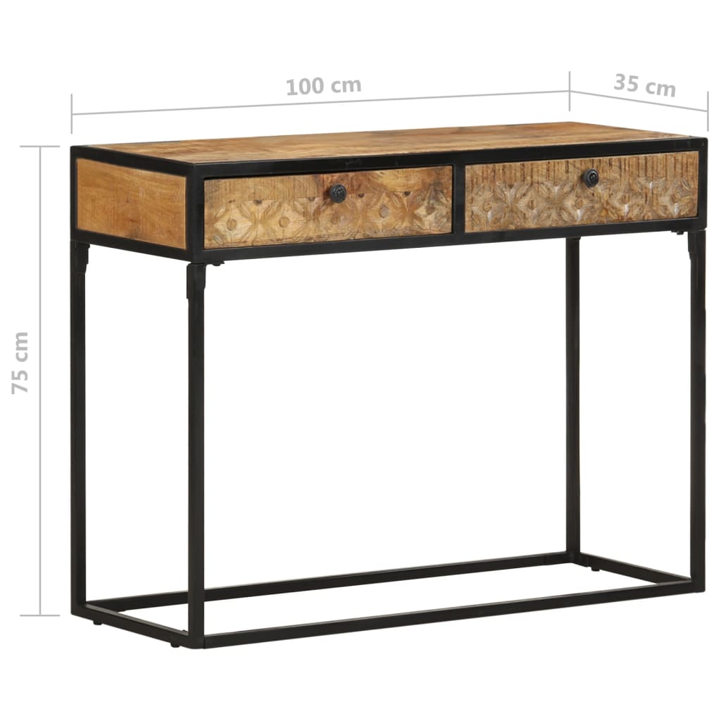 tömör mangófa tálalóasztal 100 x 35 x 75 cm