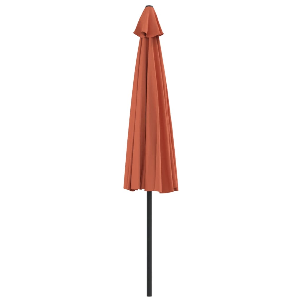 terrakotta féloldalas napernyő alumíniumrúddal 300x155x223 cm