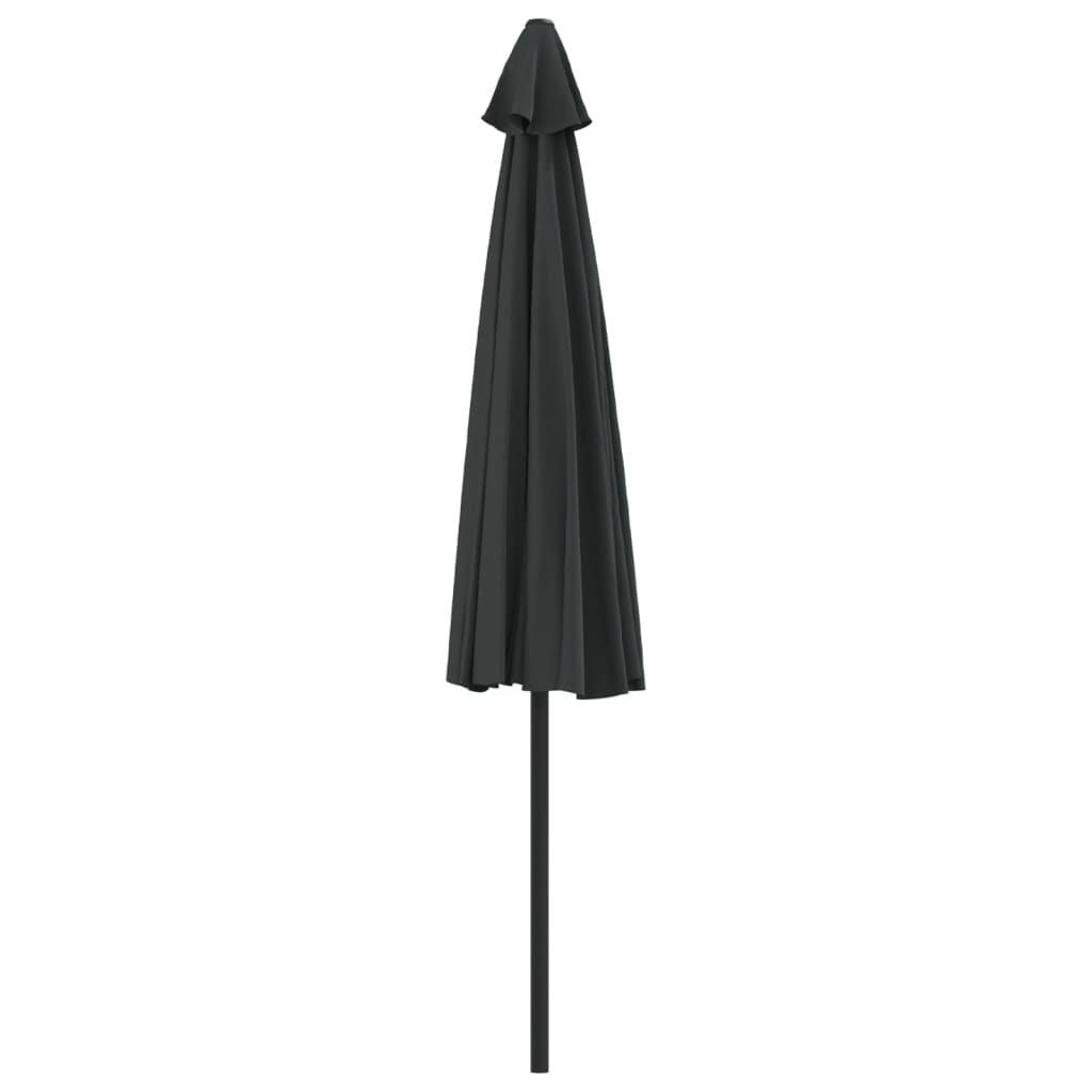 fekete féloldalas erkélynapernyő alumíniumrúddal 300x155x223 cm