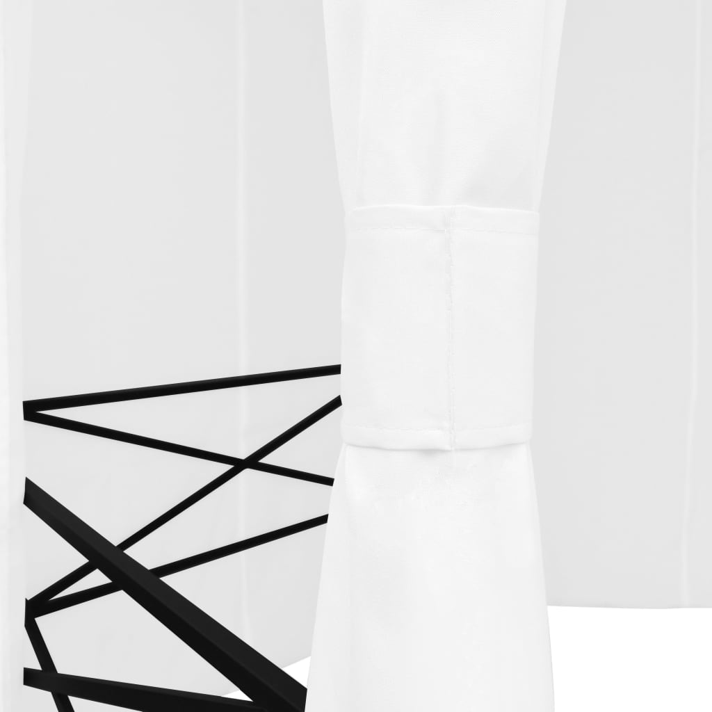 fehér kerti pavilon függönyökkel 360 x 312 x 265 cm 180 g/m²