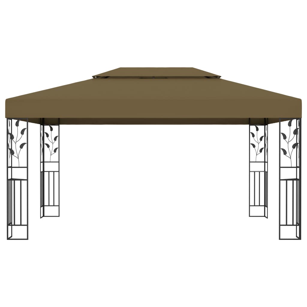 tópszínű dupla tetős pavilon 3 x 4 m 180 g/m²