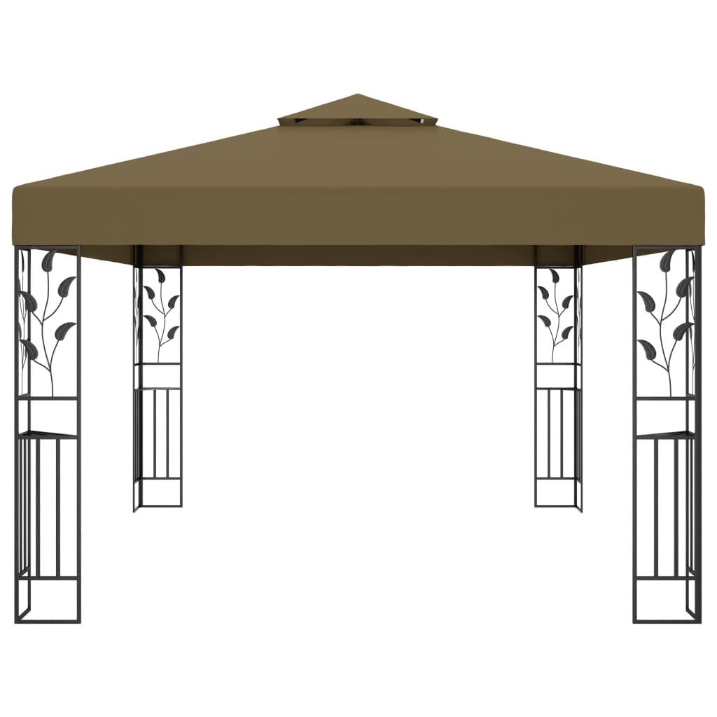 tópszínű dupla tetős pavilon 3 x 4 m 180 g/m²