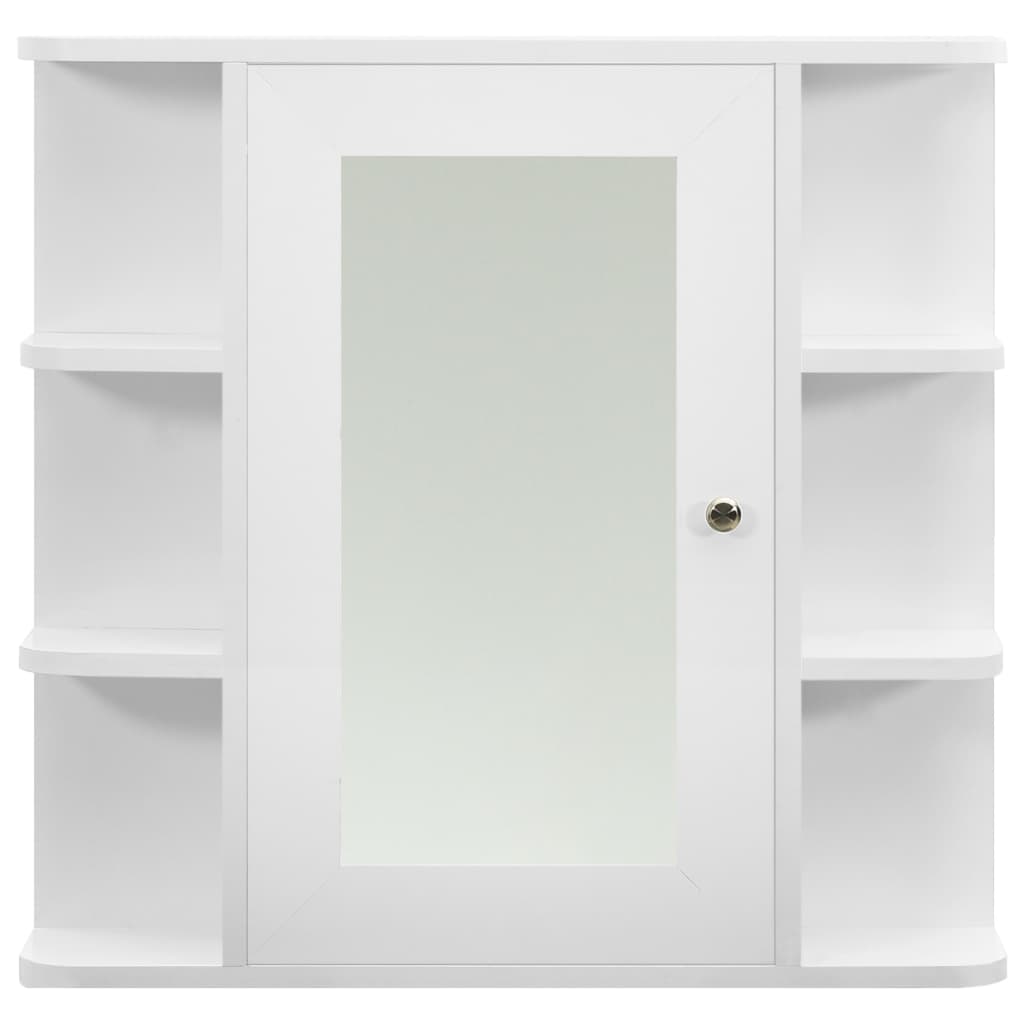 fehér MDF tükrös fürdőszobaszekrény 66 x 17 x 63 cm