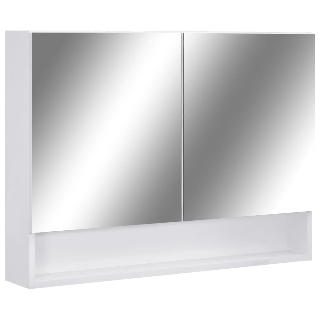 fehér MDF tükrös fürdőszobaszekrény 66 x 17 x 63 cm