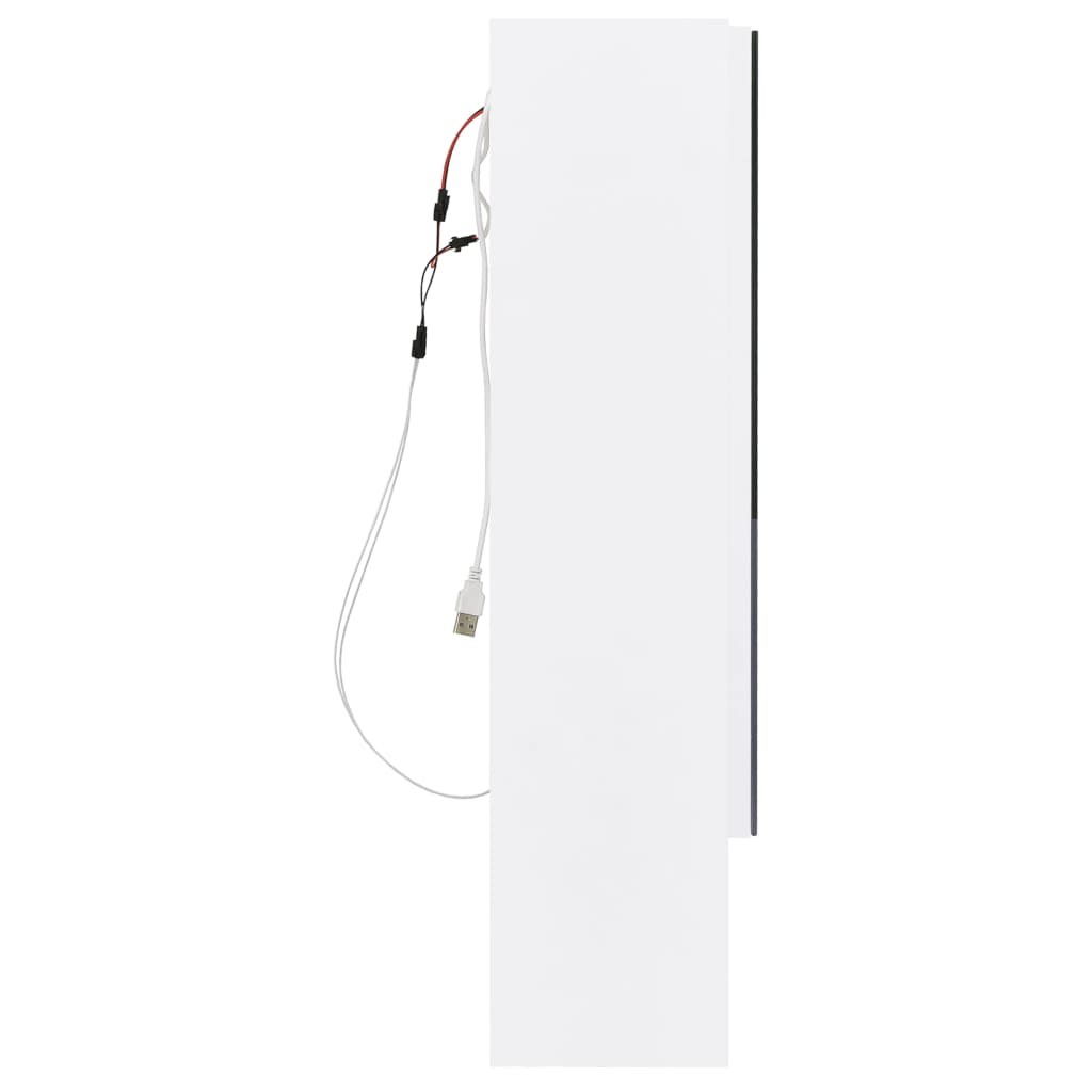 fehér MDF tükrös fürdőszobaszekrény 66 x 17 x 63 cm