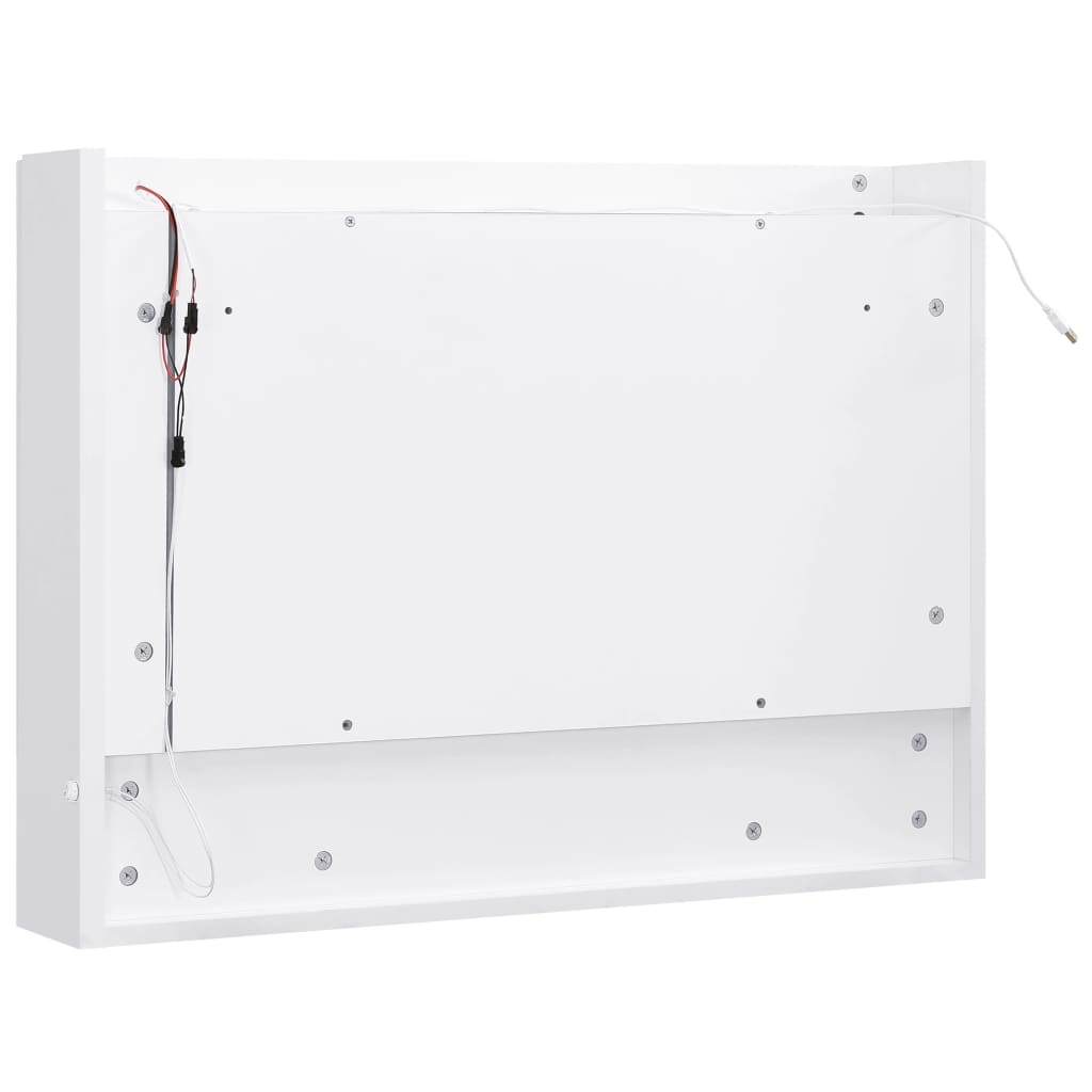 fehér MDF tükrös fürdőszobaszekrény 66 x 17 x 63 cm