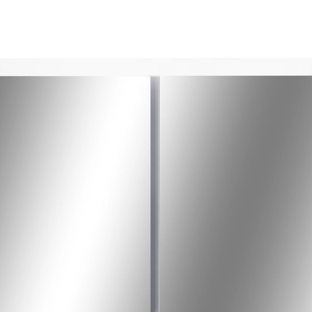 fehér MDF tükrös fürdőszobaszekrény 66 x 17 x 63 cm