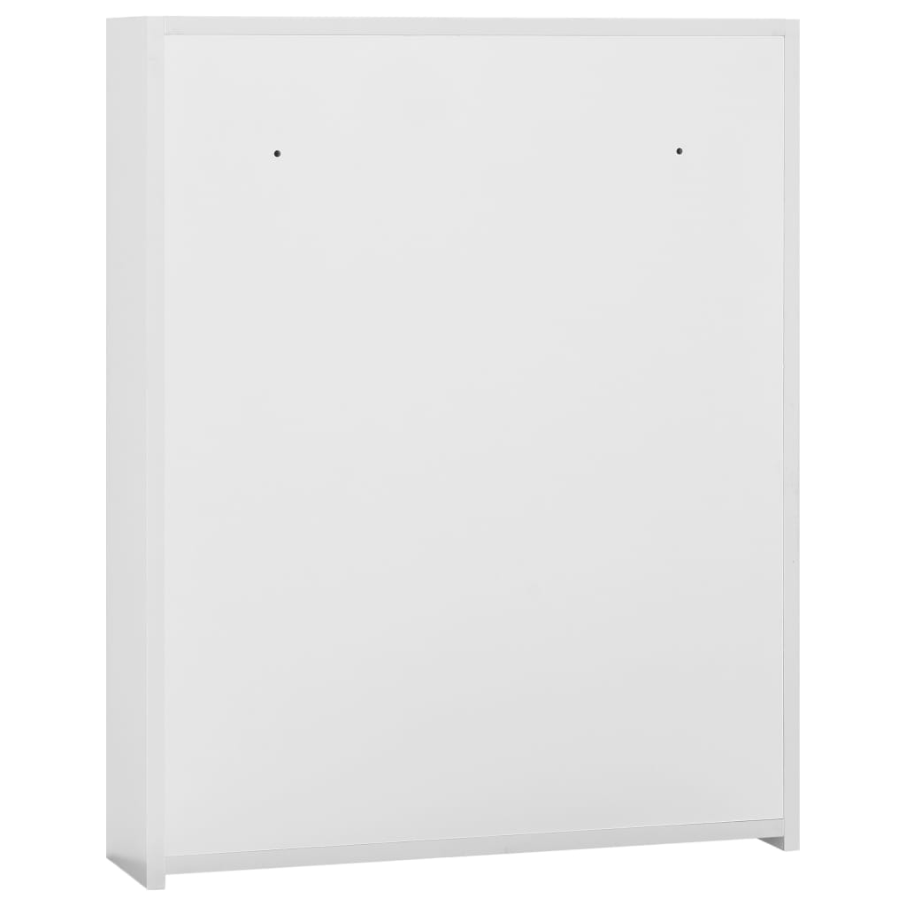 fehér MDF tükrös fürdőszobaszekrény 60 x 15 x 75 cm
