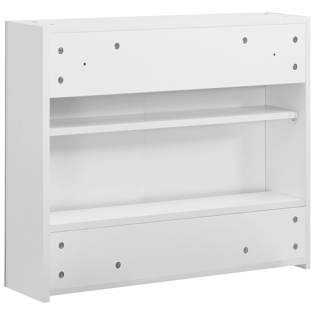 fehér MDF tükrös fürdőszobaszekrény 80 x 15 x 60 cm