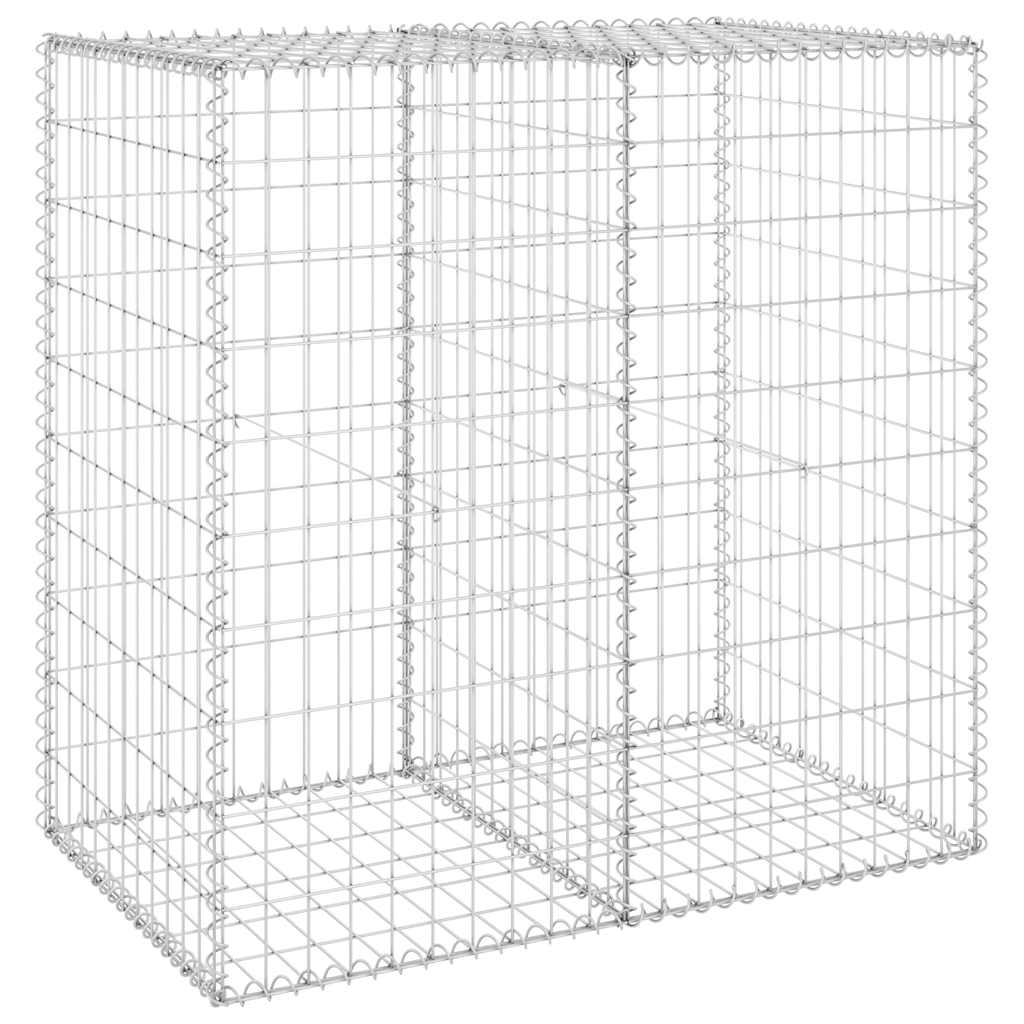 horganyzott acél gabion fal fedéllel 100 x 60 x 100 cm
