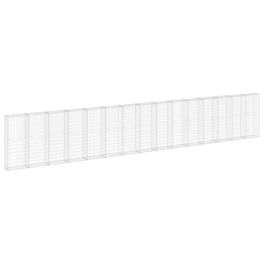horganyzott acél gabion fal fedéllel 900 x 30 x 150 cm