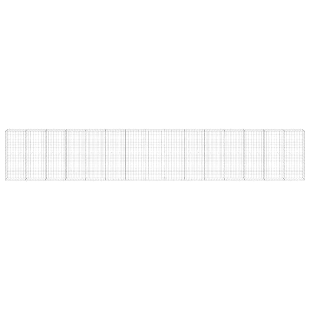 horganyzott acél gabion fal fedéllel 900 x 30 x 150 cm
